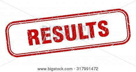 Results Stamp. Results Square Grunge Sign. Results