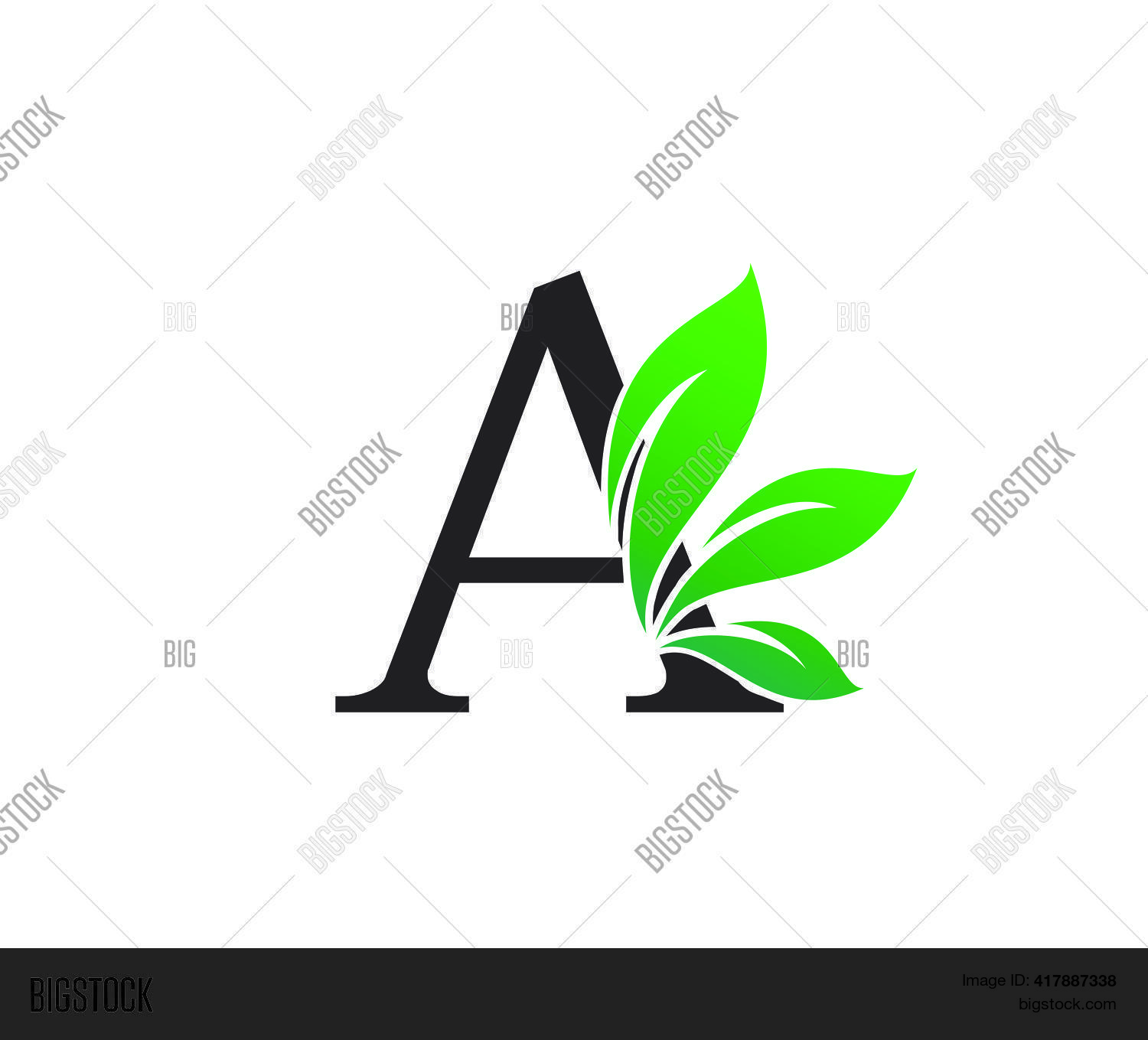 Letter Logo Green Vector & Photo (Free Trial) | Bigstock