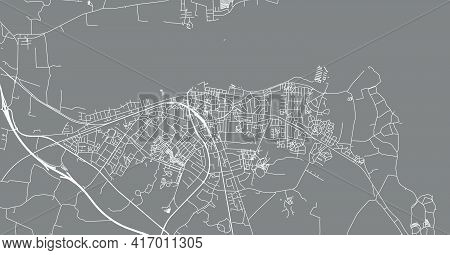 Urban Vector City Map Of Holbaek, Denmark