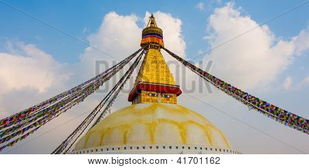 Boudhanath Stupa v Káthmándú, Nepál