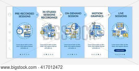 Remote Event Content Onboarding Vector Template. Responsive Mobile Website With Icons. Web Page Walk