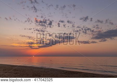 Sunset in Rodi Garganico, National park Gargano, Apulia, Italy