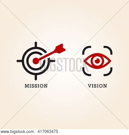 Business Mission Vision Icon Design Vector For Multiple Use