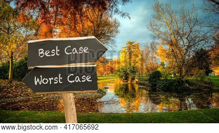 Street Sign The Way To Best Versus Worst Case