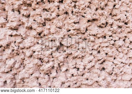 Stone Texture Spraying Porosity Pink Background Pattern Surface