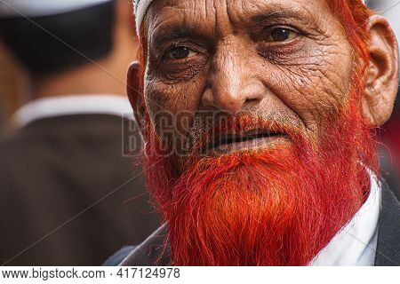 Ajmer, India - Jan 04, 2020: People Near The Entrance Gate Of Dargah Shariff. Dargha Of Great Sufi S