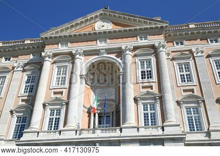 Caserta, Italy- Mar 30, 2019: Caserta Palace On Mar 30, 2019 In Caserta, Italy. It Has Been Featured