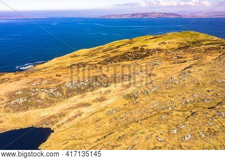 Aerial View Of Dunmore Head By Portnoo In County Donegal, Ireland.