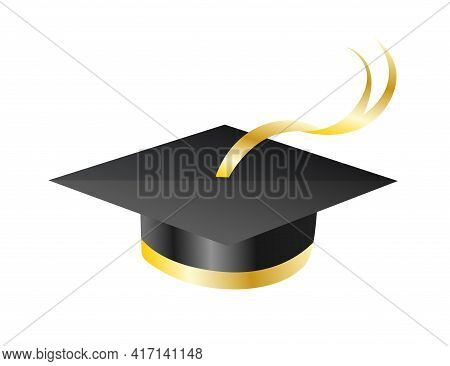 Graduation Cap. Element For Degree Ceremony And Educational Programs Design. Graduation University O