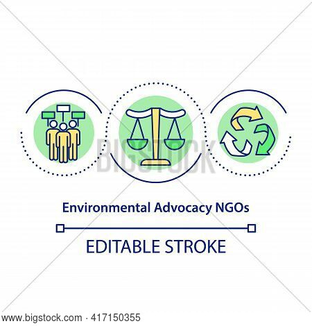Environmental Advocacy Ngos Concept Icon. Eco Issues And Solutions Idea Thin Line Illustration. Cons