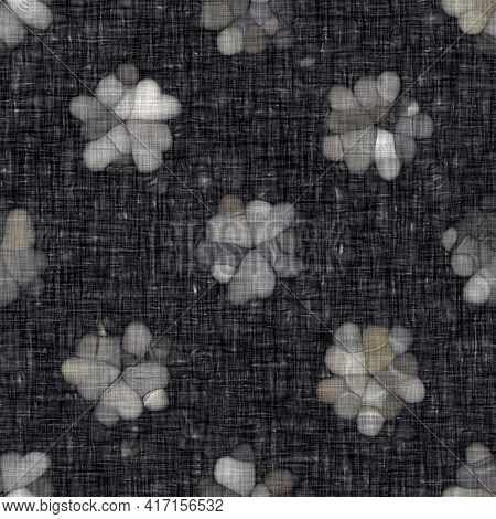 Rustic Blotched Charcoal Grey French Linen Woven Texture Background. Blobby Neutral Old Vintage Clot