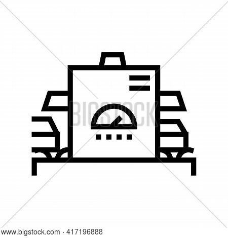 Manufacturing Conveyor Aluminium Line Icon Vector. Manufacturing Conveyor Aluminium Sign. Isolated C