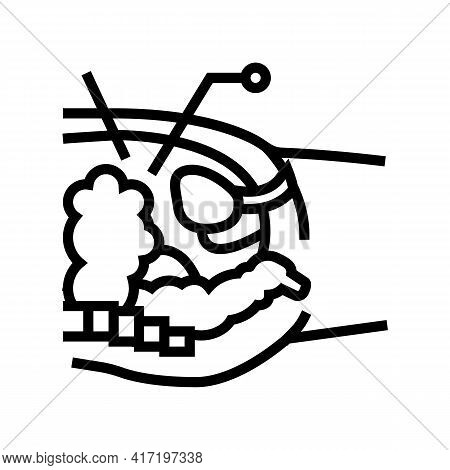 Operation Process Bariatric Line Icon Vector. Operation Process Bariatric Sign. Isolated Contour Sym