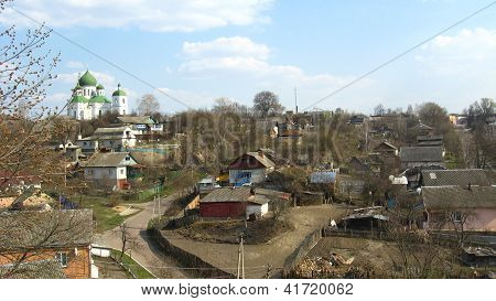 panorama of the city of Novhorod-Sivers'kiy from above