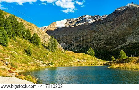 Leisee Lake Near Zermatt In Swiss Alps