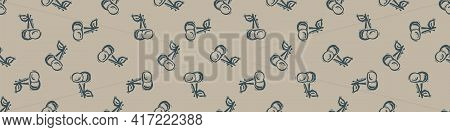 Hand Carved Cherry Block Print Seamless Border Pattern. Rustic Naive Folk Motif Illustration Banner.