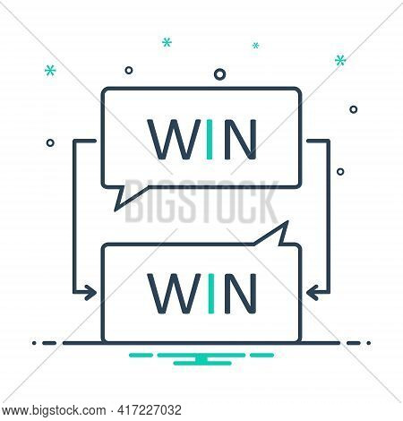 Mix Icon For Win-win-negotiation Win Negotiation  Discourse  Collaborate