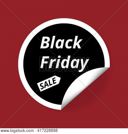 Black Friday Sticker. Special Offer, Sale, Discount, Shop, Black Friday. Vector Illustration.