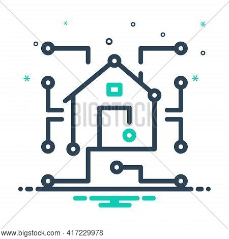 Mix Icon For Datawarehouse Data Dimensional Electronic Information Processing Technology