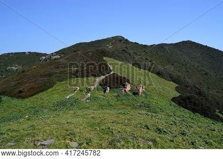View Of Cuile Stancaridda Ruins, Under Punta Lu Caparoni