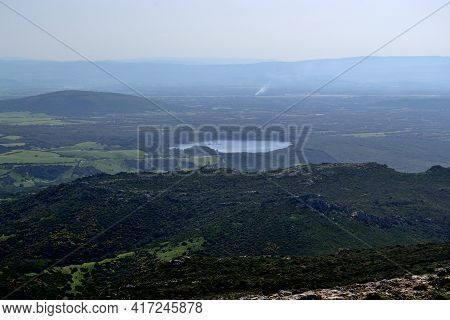 Panorama From Punta Lu Caparoni, In Background Baratz Lake