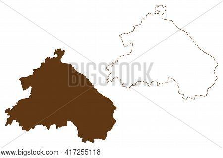 Markisch-oderland District (federal Republic Of Germany, Rural District, State Of Brandenburg) Map V