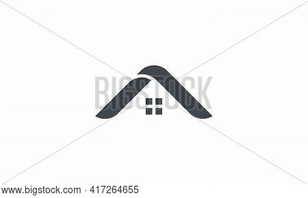 Roof Logo Design Concept. Vector Illustration. Isolated On Wite Background.