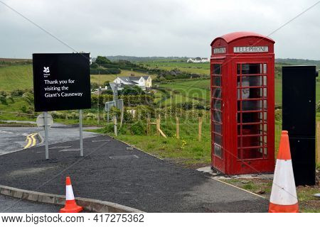 BUSHMILLS, NORHTERN IRELAND - 15 MAY 2011:  Giants Causeway is a UNESCO World Heritage Site and the only one in Northern Ireland.