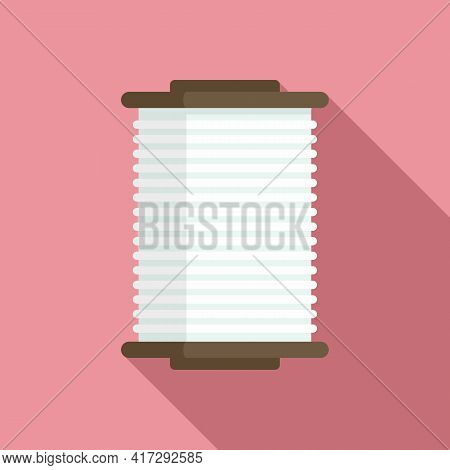 Wool Bobine Icon. Flat Illustration Of Wool Bobine Vector Icon For Web Design