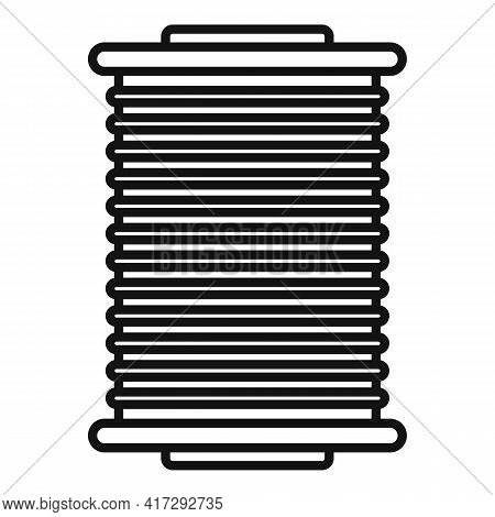 Wool Bobine Icon. Outline Wool Bobine Vector Icon For Web Design Isolated On White Background