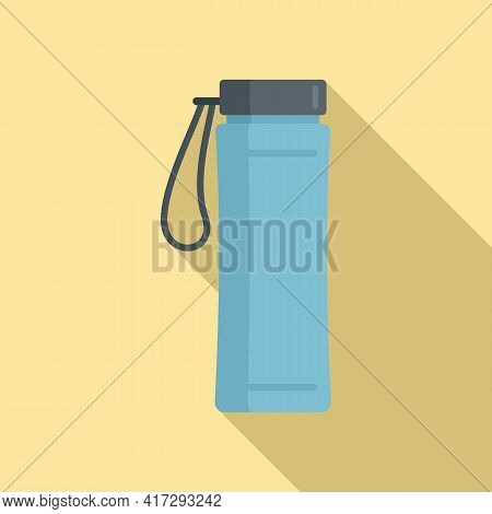 Gym Water Bottle Icon. Flat Illustration Of Gym Water Bottle Vector Icon For Web Design