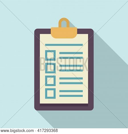 Personal Trainer Clipboard Icon. Flat Illustration Of Personal Trainer Clipboard Vector Icon For Web