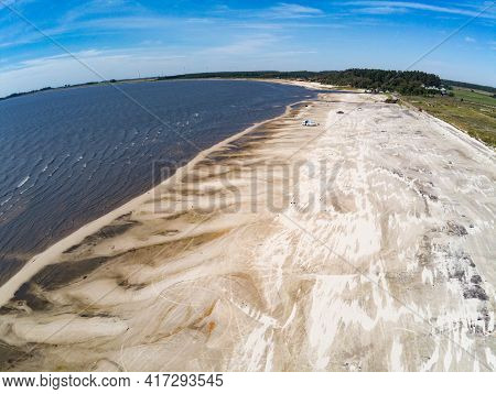 Aerial View Of Lagoa Dos Barros Lake