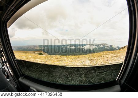 View From The Window Of The Jeep In Motion.
Mountain Range Chatyr-dag In Crimea.