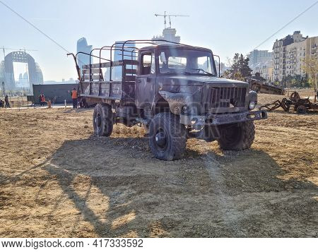 Gaz-3308 Sadko 4-wheel-drive Cargo Truck, Destroyed - Baku, Azerbaijan, 04-16-2021