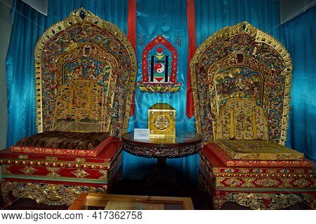 Ulaanbaatar. Mongolia. June 08, 2015. Exhibits Of The Palace Of The Last Emperor Bogdo-gegen Viii. G