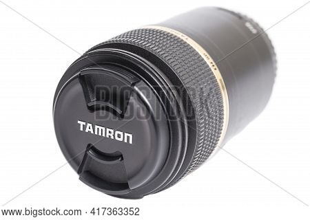 Moscow, Russia April 18, 2021 Tamron Sp Af 90mm F 2.8 Camera Photo Lens