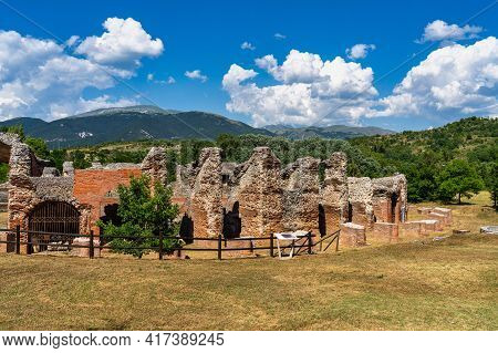 The Roman Amphitheater Of Amiternum Was The Main Amphitheater Of The Ancient Sabine City Of Amiternu