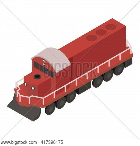 Diesel Train Icon. Isometric Of Diesel Train Vector Icon For Web Design Isolated On White Background