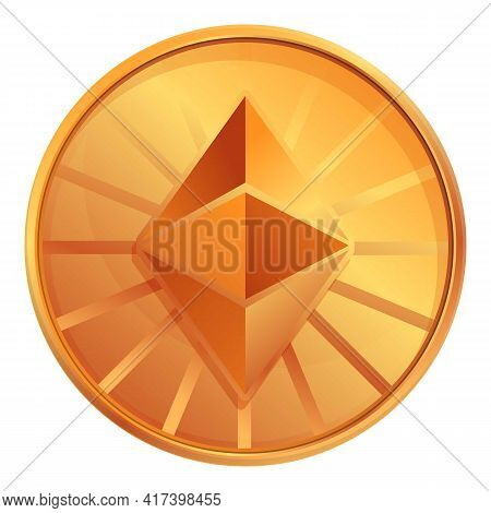 Ethereum Classic Cryptocurrency Icon. Cartoon Of Ethereum Classic Cryptocurrency Vector Icon For Web