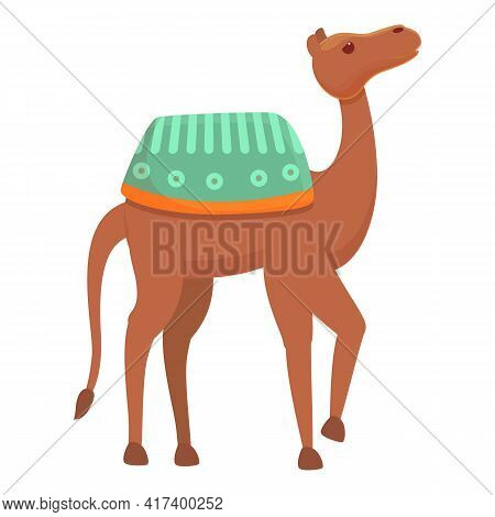 Desert Camel Icon. Cartoon Of Desert Camel Vector Icon For Web Design Isolated On White Background