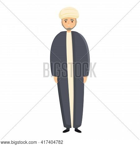 Muslim Priest Icon. Cartoon Of Muslim Priest Vector Icon For Web Design Isolated On White Background