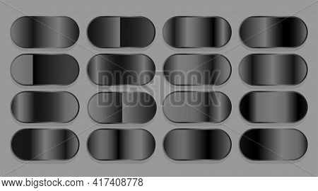 Black Dark Shiny Gradient Set Design Vector Illustration