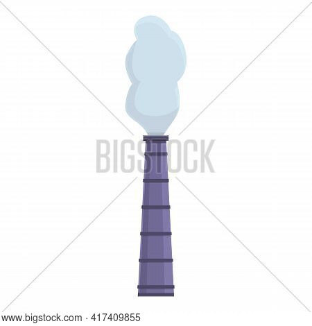 Pipe Chimney Icon. Cartoon Of Pipe Chimney Vector Icon For Web Design Isolated On White Background