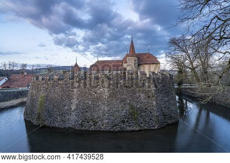 Hallwyl Castle In The Municipality Of Seengen, Canton Aargau, Is One Of The Most Important Moated Ca