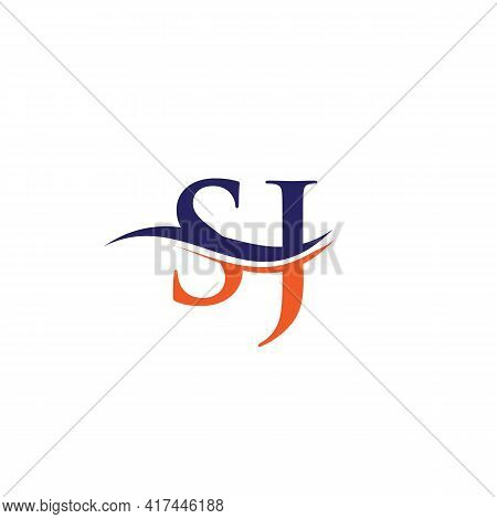 Initial Linked Letter Sj Logo Design. Modern Letter Sj Logo Design Vector With Modern Trendy