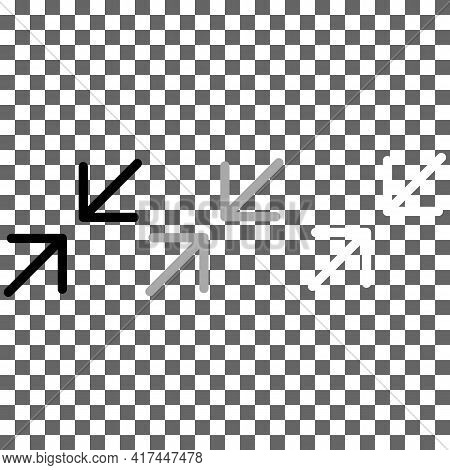 Resize Or Reduce Screen Icon In Black, Grey, White. Graphic Elements. Trendy Flat Isolated Symbol, S