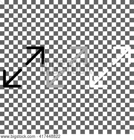 Resize Or Increase Screen Icon In Black, Grey, White. Graphic Elements. Trendy Flat Isolated Symbol,