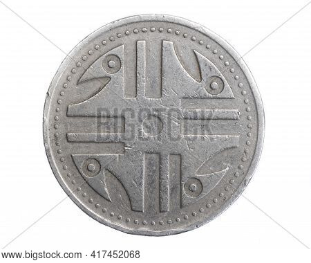 Colombia Two Hundred Pesos Coin On A White Isolated Background