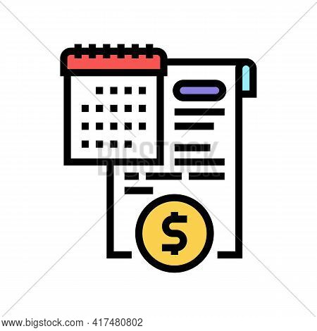 Compensation Law Dictionary Color Icon Vector. Compensation Law Dictionary Sign. Isolated Symbol Ill